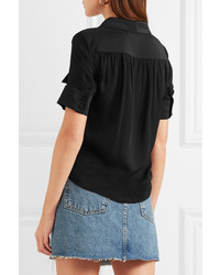 Frame Silk Shirt Black