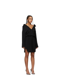 Alexander Wang Black Shrugged Off Shirt Dress