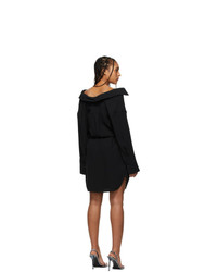 Alexander Wang Black Shrugged Off Shirt Dress