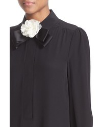 Kate Spade New York Rosette Bow Silk Shirtdress
