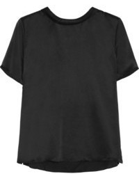 Band Of Outsiders Sandwashed Silk Satin Top