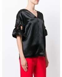 Victoria Victoria Beckham Twisted Sleeves Detail Top