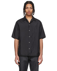 Jil Sander Black Padded Silk Shirt