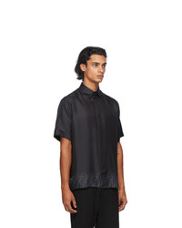 Fendi Black Silk Forever Short Sleeve Shirt