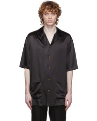 Versace Underwear Black Silk Shirt