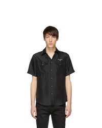 Givenchy Black Silk Short Sleeve Shirt