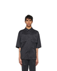 Nahmias Black Silk Short Sleeve Shirt