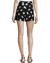 Kate Spade New York Daisy Dot Silk Blend Shorts Black