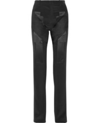 Givenchy Black Silk Cady Pants With Satin Details