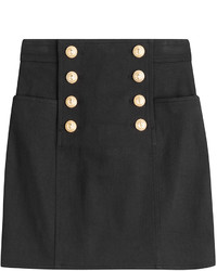 Balmain Cotton Skirt With Embossed Buttons