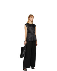 Ann Demeulemeester Black Tied Up Cord Tank Top