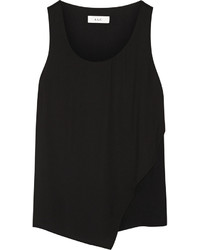 A.L.C. West Layered Crepe And Silk Chiffon Top