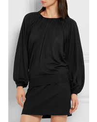 Tom Ford Gathered Cashmere And Silk Blend Sweater Black