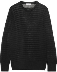 Equipment Rei Ribbed Cotton And Silk Blend Sweater Black