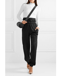 TRE by Natalie Ratabesi The Flo Layered Satin Jersey Track Pants