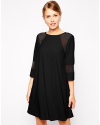 Asos Collection Swing Dress With Pretty Lace Inserts