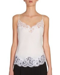 Givenchy Lace Trim Silk Camisole