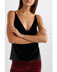 J Brand Lucy Velvet And Silk Tte Camisole