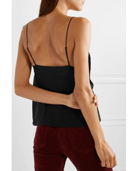 J Brand Lucy Velvet And Silk Tte Camisole