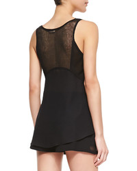 L'Agence Silk Tank With Mesh Racerback