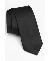 1901 Woven Silk Tie Black Regular