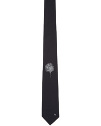Alexander McQueen Black Peacock Feather Tie