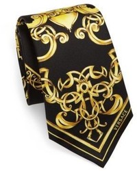 Versace Collection Black Baroque Tie