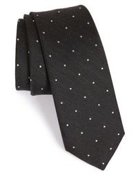 The Tie Bar Dot Silk Linen Tie
