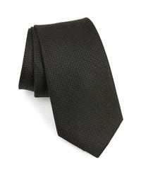 Nordstrom Haley Solid Silk Tie In Black At