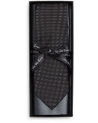 Saks Fifth Avenue Pindot Silk Tie Gift Box