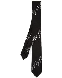 Saint Laurent Signature Musical Note Skinny Tie