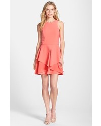 Adelyn Rae Adelyn R Ruffle Front Fit Flare Dress