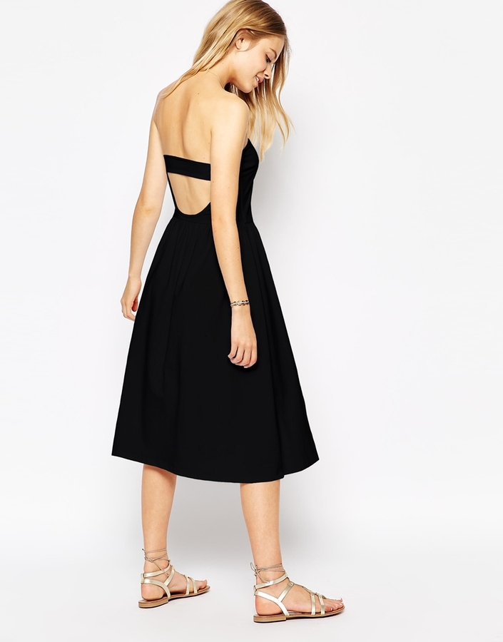 Bandeau midi sale skater dress