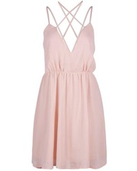 Boohoo Bianca Strappy Front Detail Skater Dress