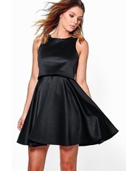 Boohoo Cerys Double Layer Skater Dress