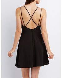 Charlotte Russe Strappy Caged Skater Dress