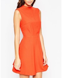 Asos Collection A Line Skater Dress With Funnel Neck