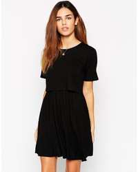 Asos Collection Skater Dress With T Shirt Overlay
