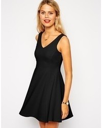 Asos Collection Sleeveless Skater Dress In Structured Rib