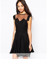 Fallen Star Skater Dress With Mesh Insert