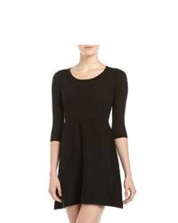 French Connection Knit Fit And Flare Dress Black