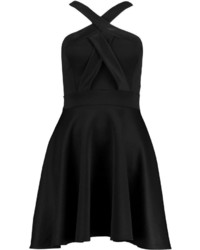 Boohoo Lilly Cross Front Panel Detail Skater Dress
