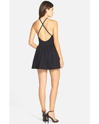 French Connection Marina Plains Cross Back Jersey Skater Dress