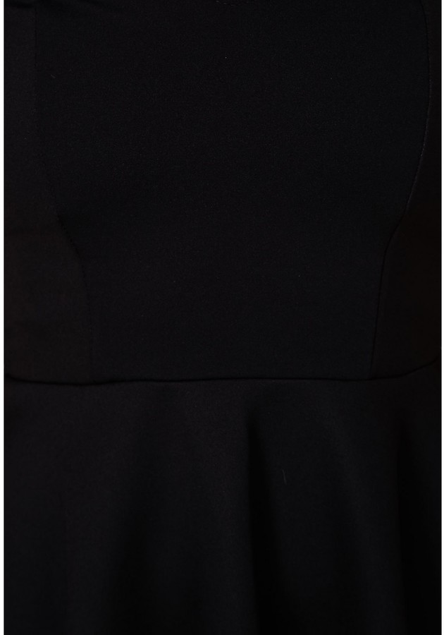 Missguided Satyra Black Bardot Skater Dress, $50 | Missguided | Lookastic