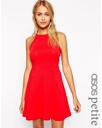 Asos Petite 90s Skater Dress With High Neck