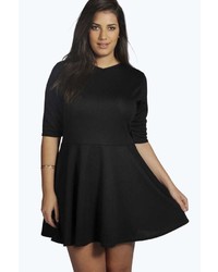 Boohoo Plus Carol Jaquard Skater Dress