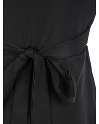 Choies Wrap Front Skater Dress With Tie Waist Back
