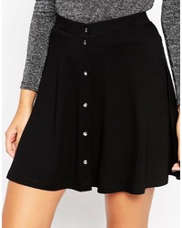Asos Collection Mini Skater Skirt With Poppers