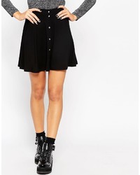 Asos Collection Mini Skater Skirt With Poppers