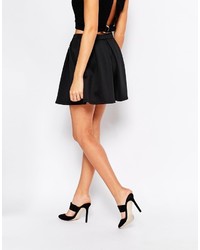 Asos Collection Skater Skirt With Button Side Detail